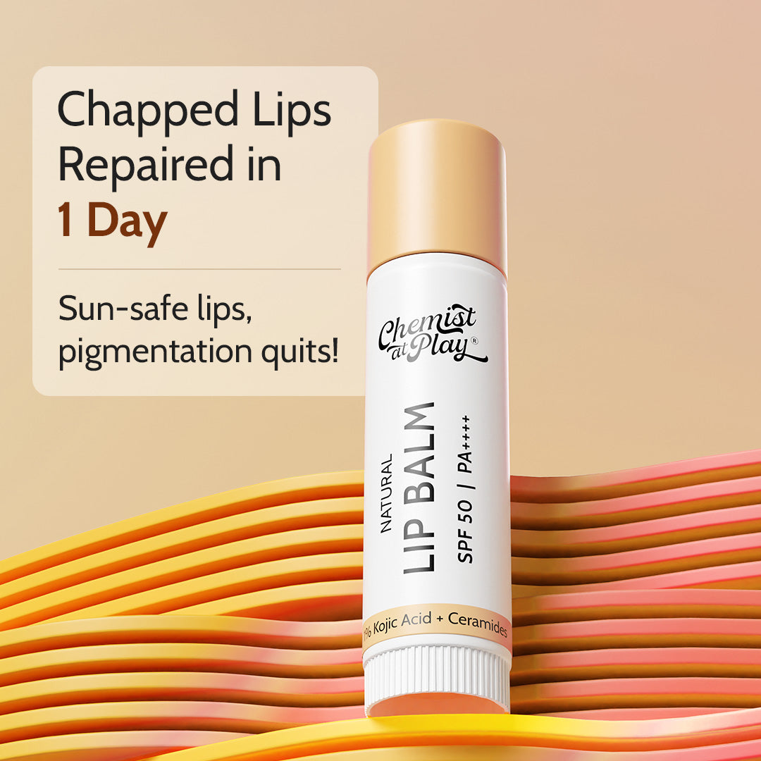 Natural Lip Balm for Chapped & Pigmented Lips | SPF 50 PA++++ & Kojic Acid