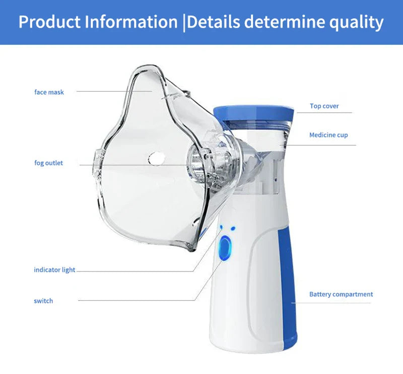 Rechargeable Portable Nebuliser – Silent, Compact & Travel-Friendly